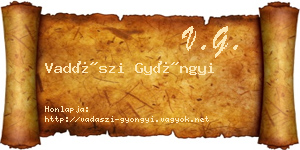 Vadászi Gyöngyi névjegykártya