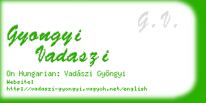 gyongyi vadaszi business card
