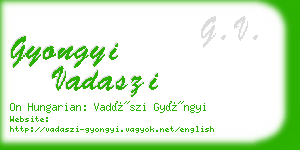 gyongyi vadaszi business card